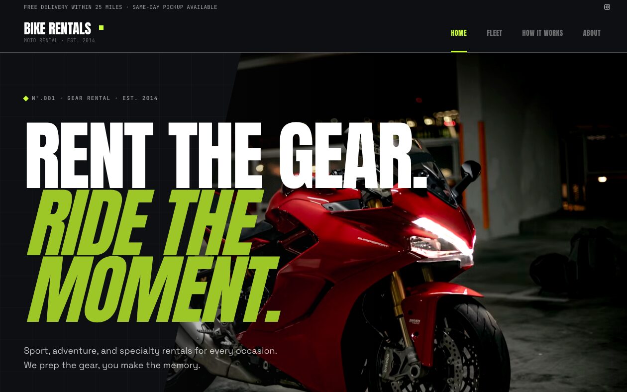 Launch your rental website in minutes