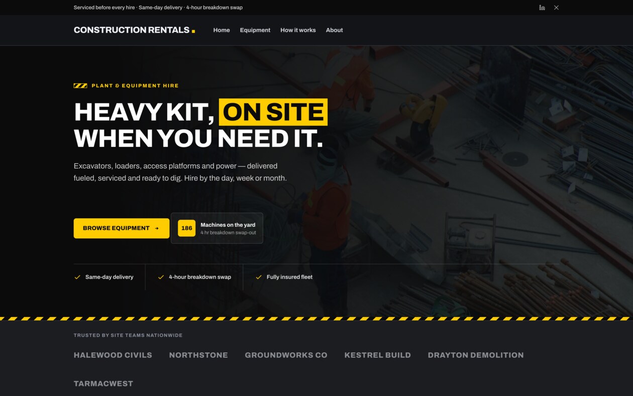 A storefront built with the Bedrock theme